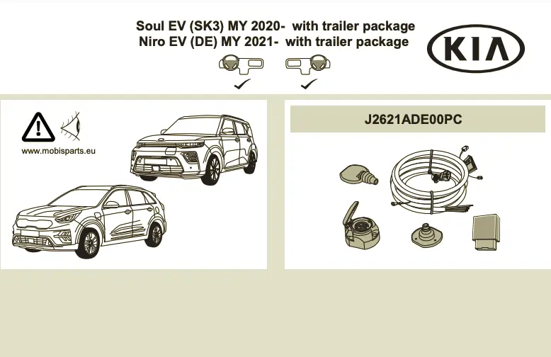 Elsett, tilhengerfeste Kia e-Niro I Facelift 2019 - 2022 / Kia e-Soul II 2019 -> – bilde 2