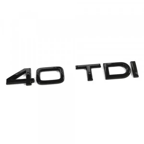 Emblem Audi 40 TDI Black Glossy