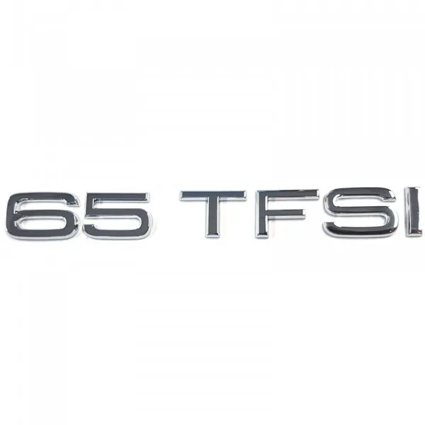 Emblem Audi 65 TFSI Glossy Chrome Image 1