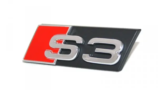 Emblem Audi A3/S3 (8P) 2004-2013 / Audi A3/S3 (8V) 2013-> / Audi A3/S3 (8V) 2015-> Chrome / Red