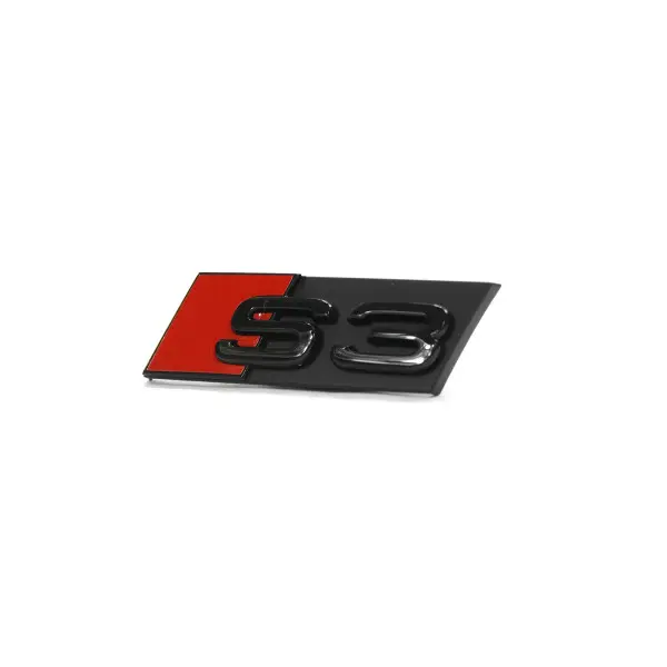 Emblem Audi A3/S3 | Black Glossy / Red