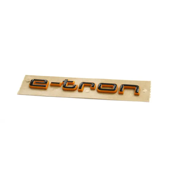 Emblem Audi e-tron | Black Glossy / Orange – bilde 2