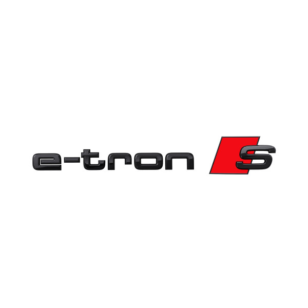 Emblem Audi e-tron S | Black Glossy / Red