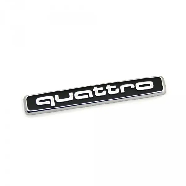 Emblem Audi Quattro Black / Chrome