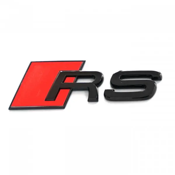 Emblem Audi RS | Black Glossy / Red Image 1
