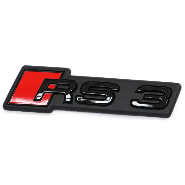 Emblem Audi RS3 (8Y) 2021-> | Black Glossy / Red