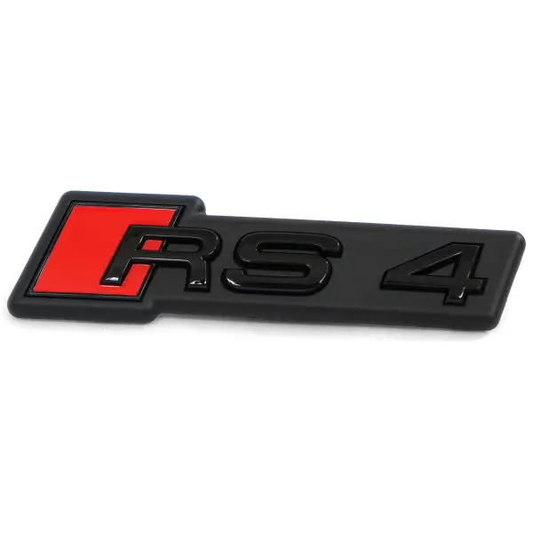 Emblem Audi RS4 (8W Facelift) 2020-> | Black Glossy / Red