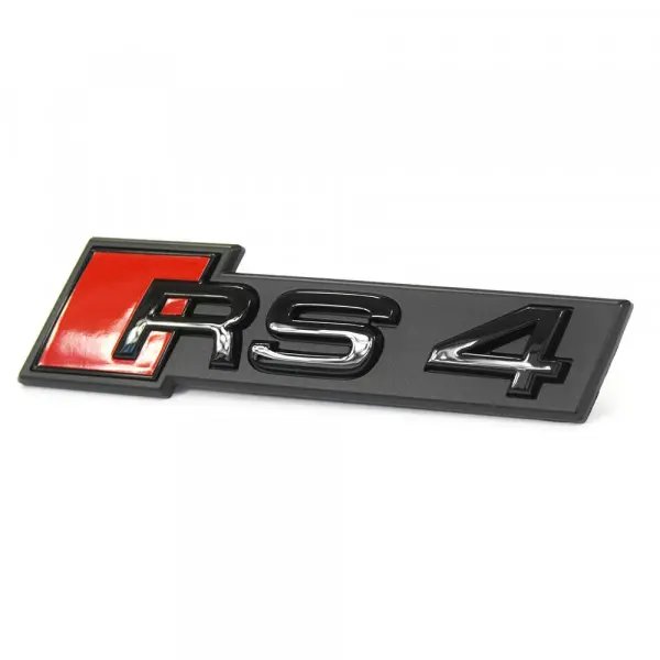 Emblem Audi RS4 (B9) 2018-> | Black Glossy / Red