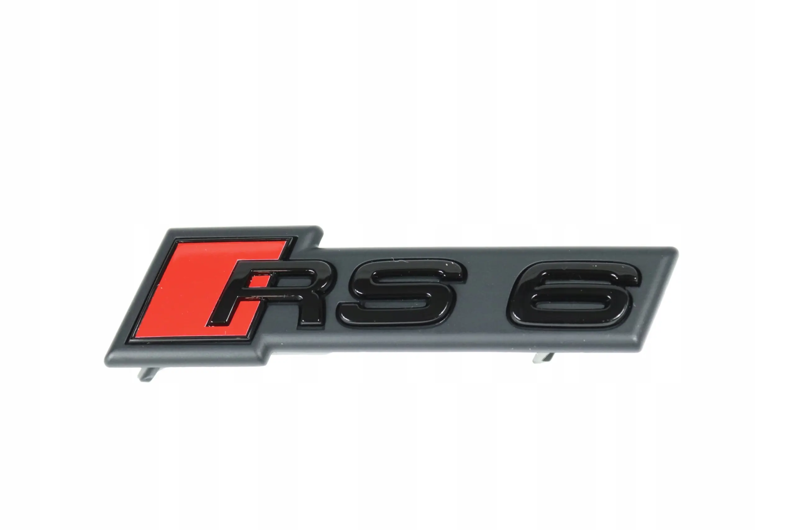 Emblem Audi RS6 (C8) 2020-> | Black Glossy / Red – bilde 6