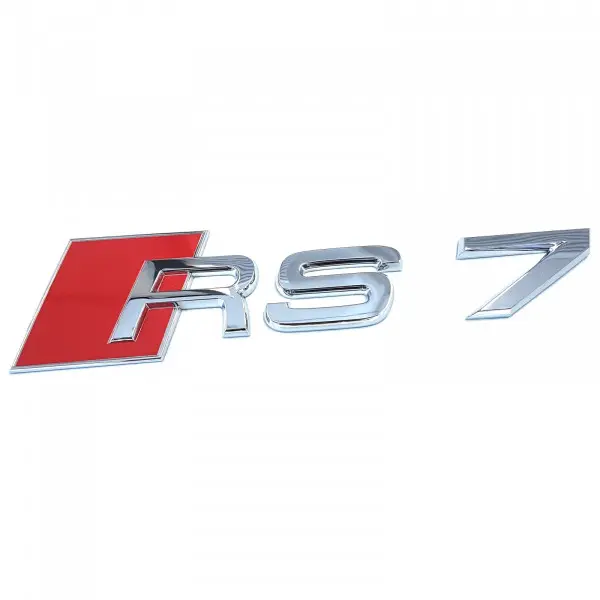 Emblem Audi RS7 Glossy Chrome / Red