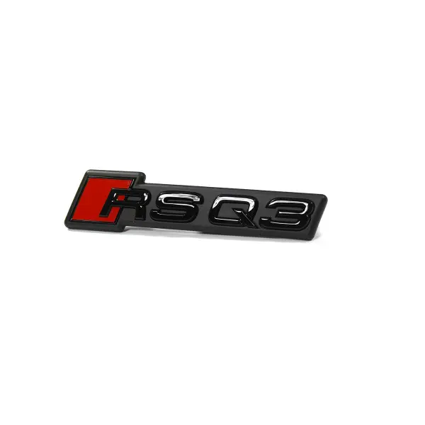 Emblem Audi RSQ3 (F3) 2020-> Black Glossy / Red