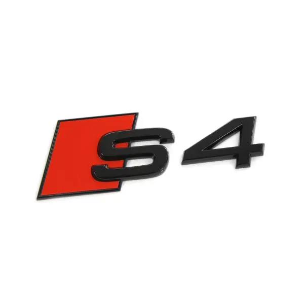 Emblem Audi S4 Black Glossy / Red