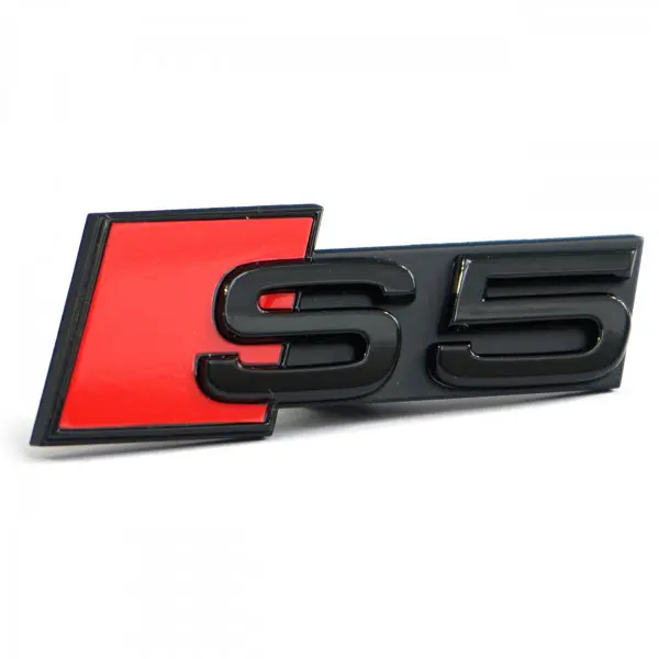 Emblem Audi S5 2020-> Black Glossy / Red