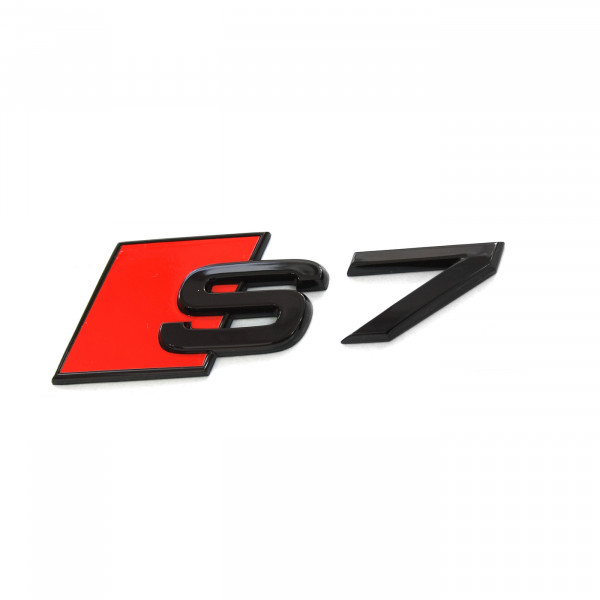 Emblem Audi S7 Black Glossy / Red