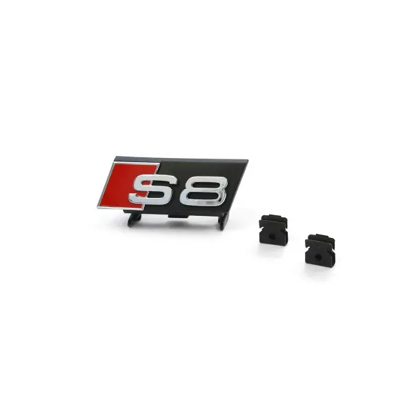 Emblem Audi S8 (D5 4N) 2018 -> │ Chrome / Red