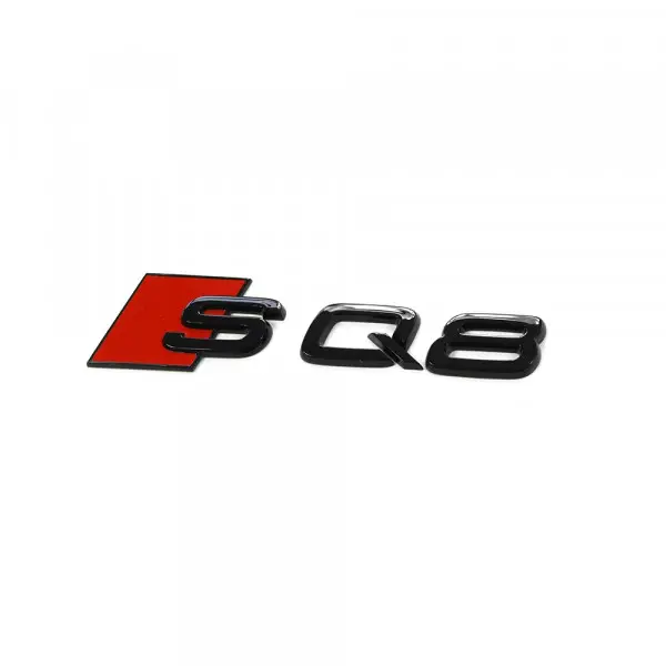 Emblem Audi SQ8 Black Glossy / Red