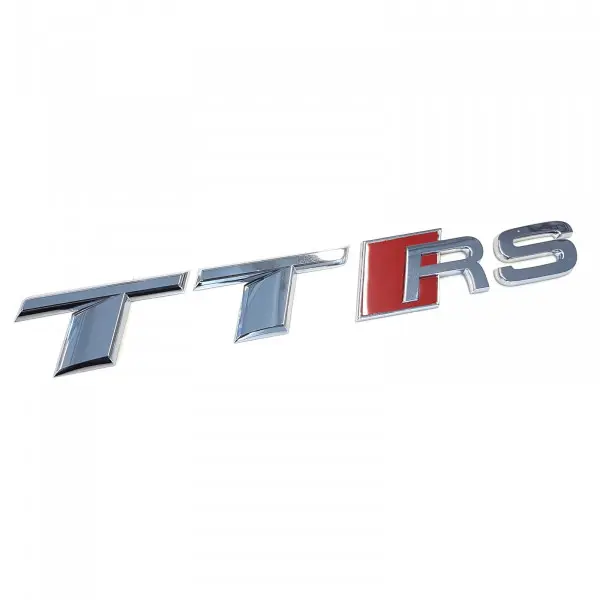 Emblem Audi TTRS (8S) 2017-> Glossy Chrome / Red