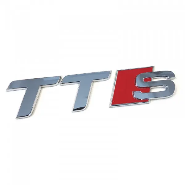 Emblem Audi TTS (8J) 2007-2014 Glossy Chrome / Red
