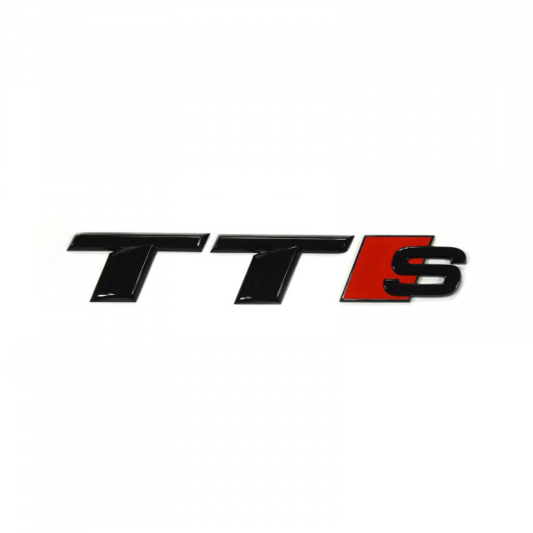 Emblem Audi TTS Black Glossy / Red