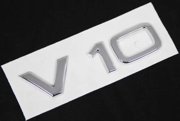 Emblem Audi V10 Chrome