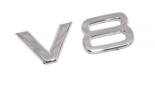 Emblem Audi V8 Chrome Image 1