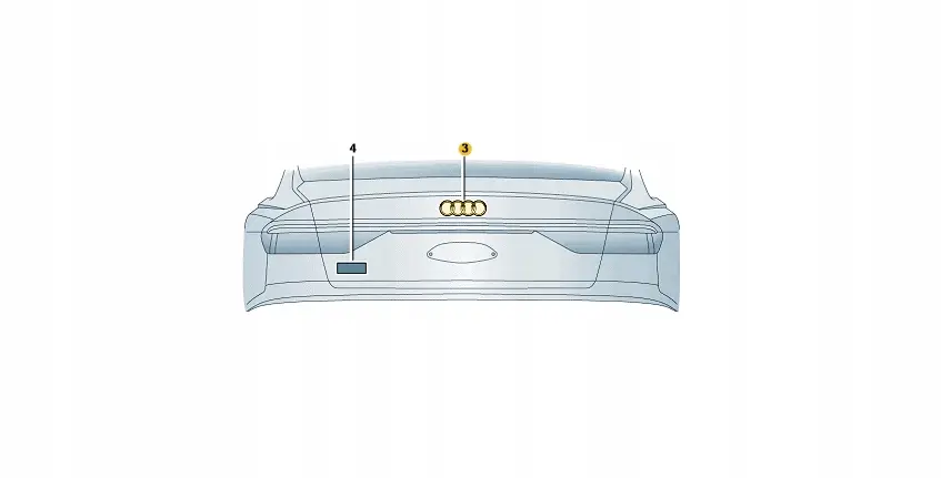 Emblem bakluke Audi | Genuine® Black Glossy – bilde 5