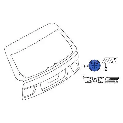 Emblem bakluke BMW X5 (E70) 2006 - 2013 – bilde 5