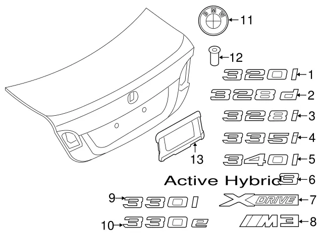 Emblem bakluke OEM BMW - 1 stk. | D - Ø74 mm – bilde 5