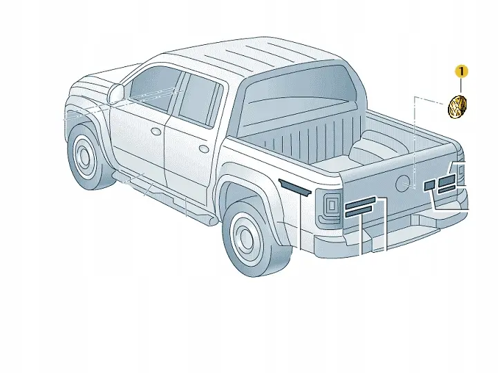 Emblem bakluke OEM VW Amarok I facelift 2016 - 2020 Image 6