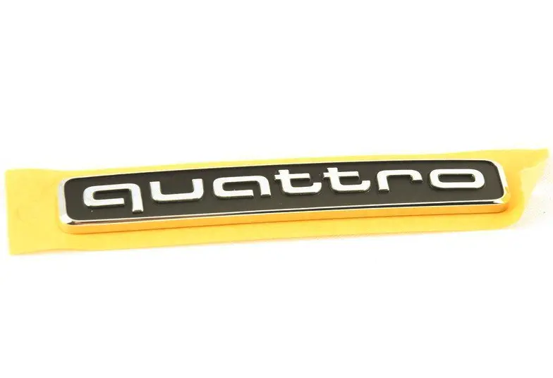 Emblem bakluke Quattro Audi Tuning Exclusive Silver and Black Edition