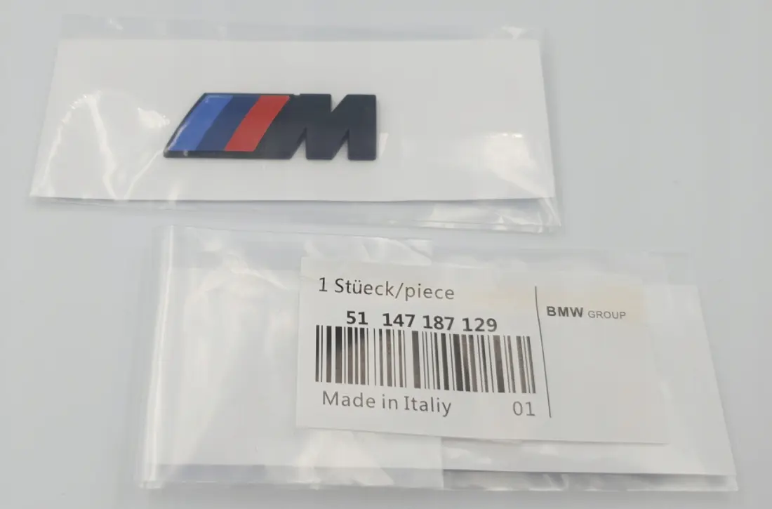 Emblem BMW M Power M Pakke 3D Black Image 2