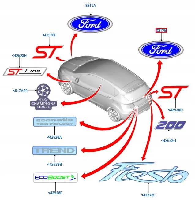 Emblem Ford Mondeo / Fiesta / Transit - 1 stk. – bilde 6