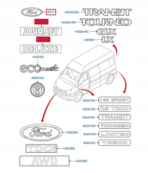 Emblem Ford Mondeo / Fiesta / Transit - 1 stk. – bilde 7