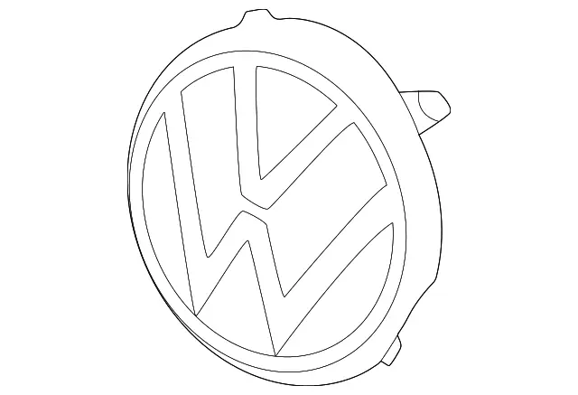 Emblem front pure white / schwarz VW ID.4 Image 4