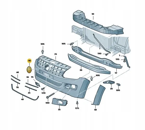 Emblem grill OEM VW Amarok I 2009 - 2020 – bilde 5
