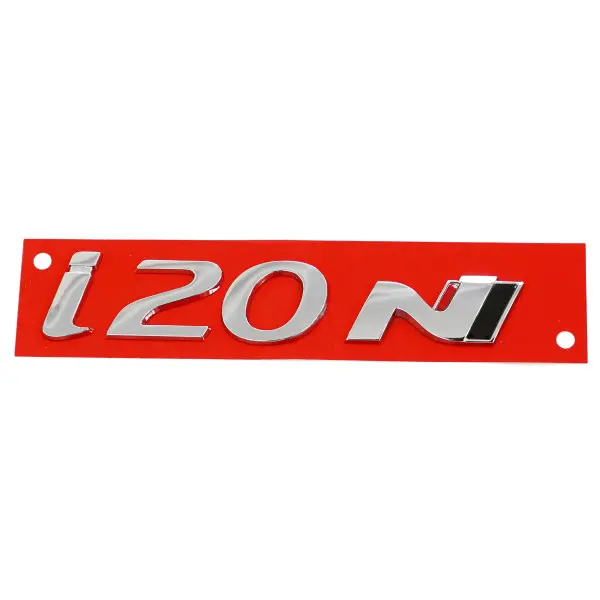 Emblem Hyundai i20N | Chrome / Black / Red