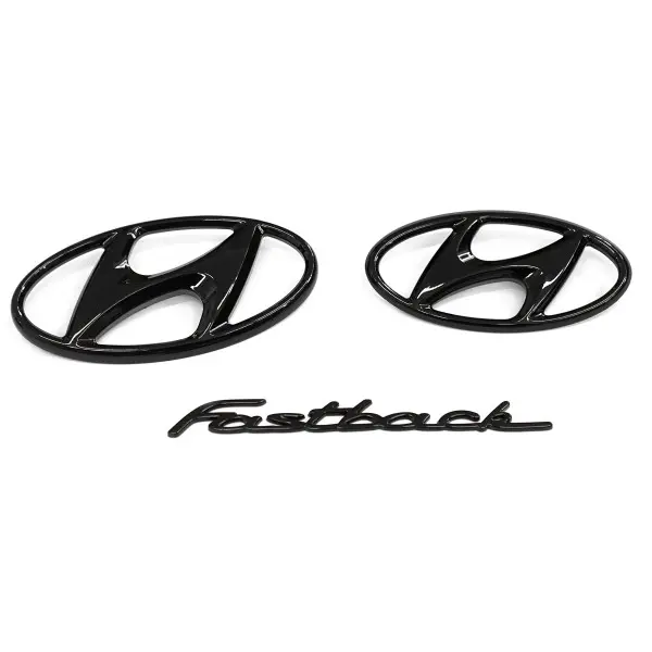 Emblem Hyundai i30 Fastback N Logo | Black Glossy Image 1