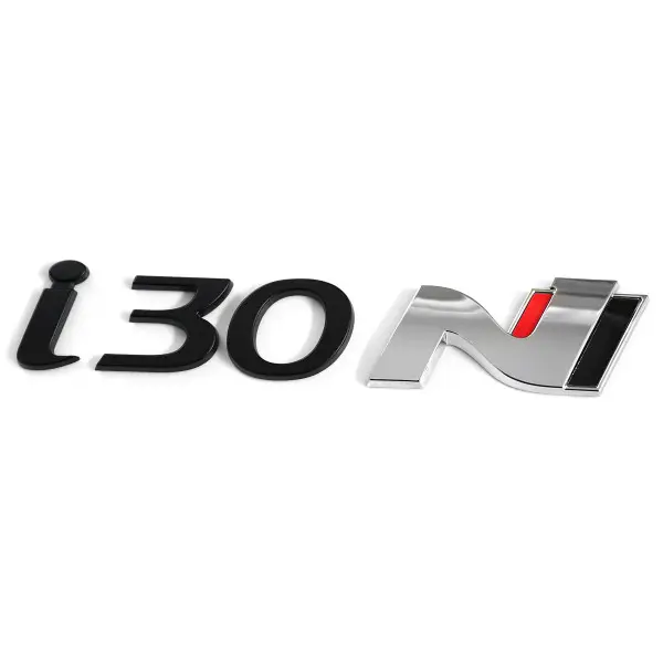 Emblem Hyundai i30N | Black / Red / Chrome