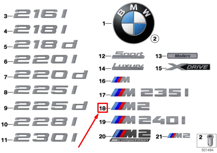 Emblem M2 Krom │ BMW Genuine® bakluke Chrome Logo – bilde 5