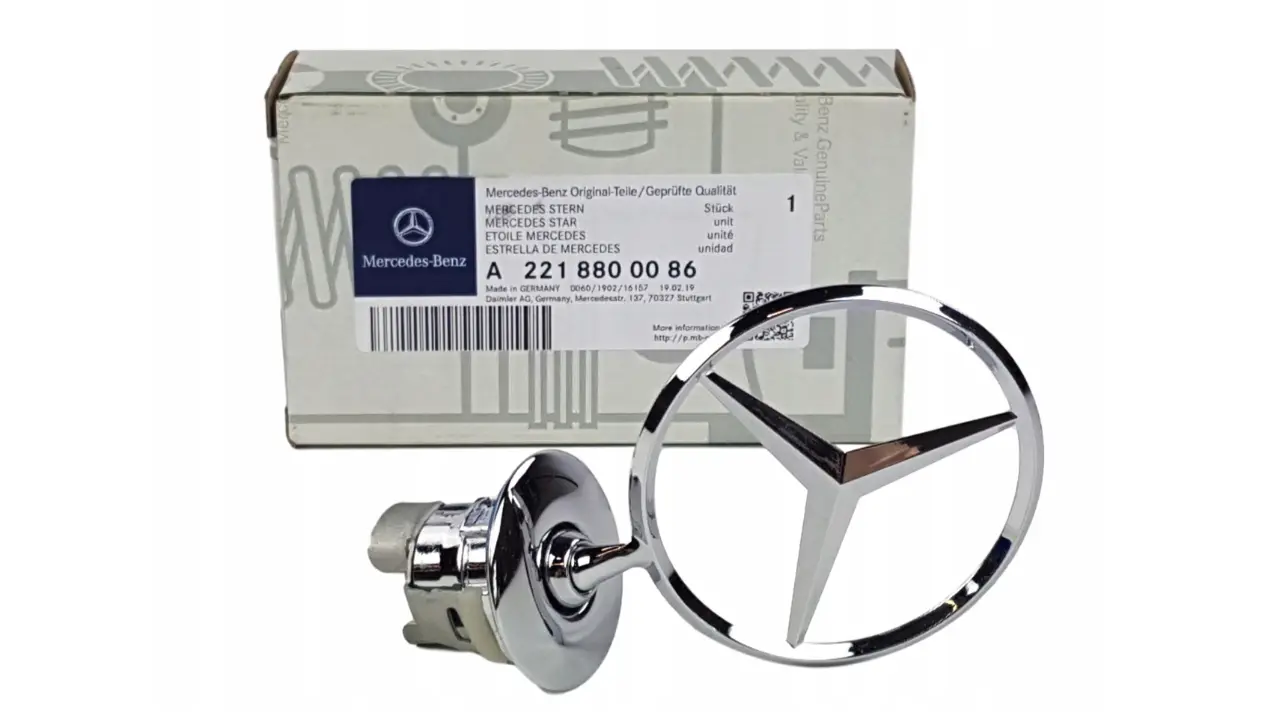 Emblem Mercedes-Benz  C E S-Klasse W212 S212 W221 │ Panser stjerne Genuine® Emblem on the hood Image 1