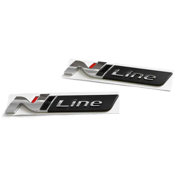 Emblem N-Line Hyundai Kona 2021 -> | Black / Chrome / Red – bilde 2