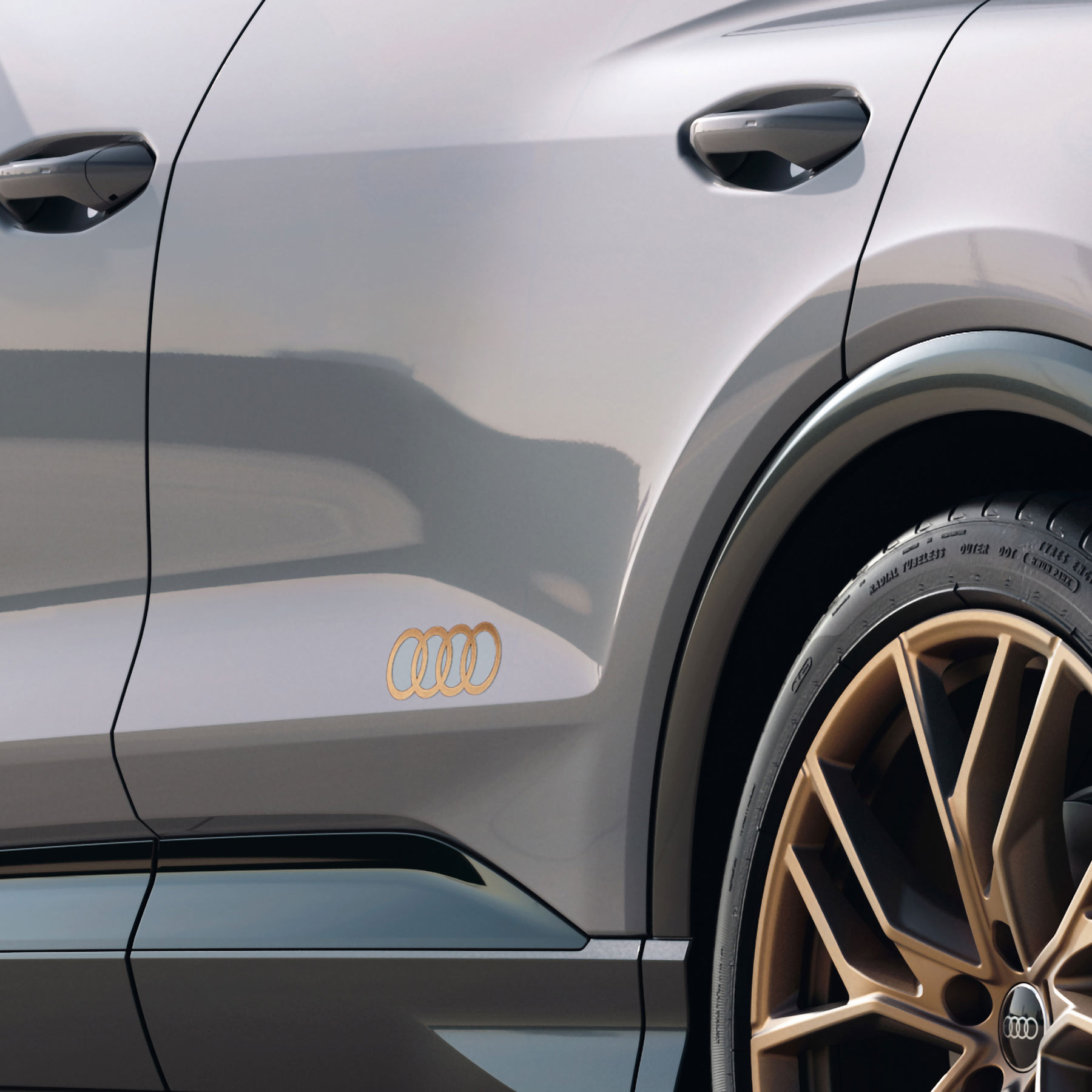 Emblem pyntefolie Audi Gold Bronze Ringer