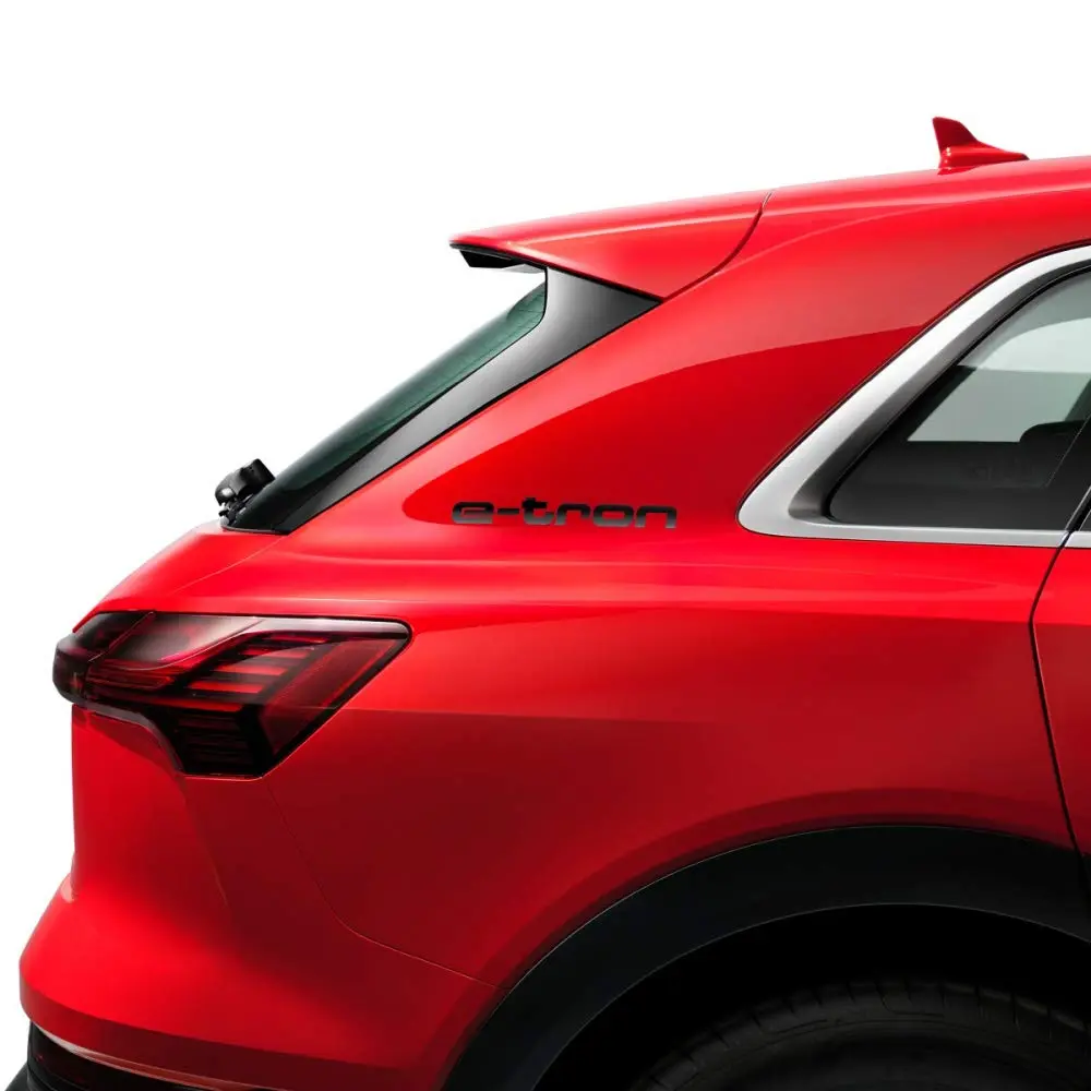 Emblem pyntefolie e-Tron emblem Brillant Black - sett 2 stk.