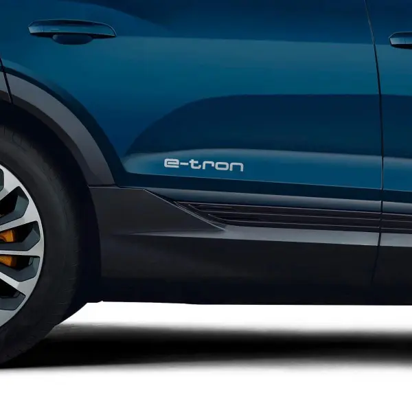 Emblem pyntefolie e-Tron Silver Metallic