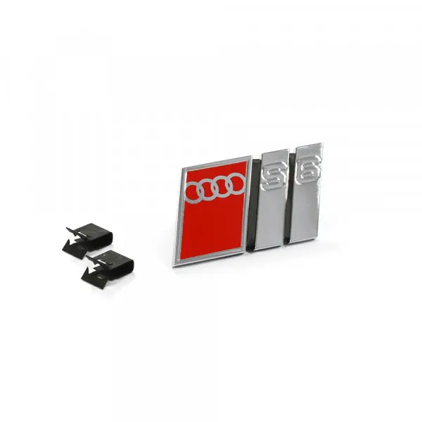 Emblem S6 Audi C4 1995-1997 │ Sport Chrome & Red Edition