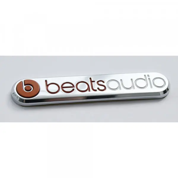 Emblem Seat beats audio | Glossy Chrome / Orange