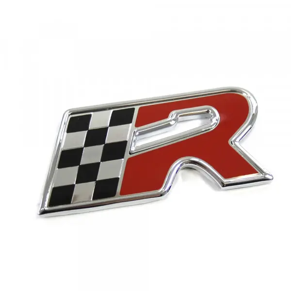 Emblem Seat R Cupra | Chrome / Satin Black / Red