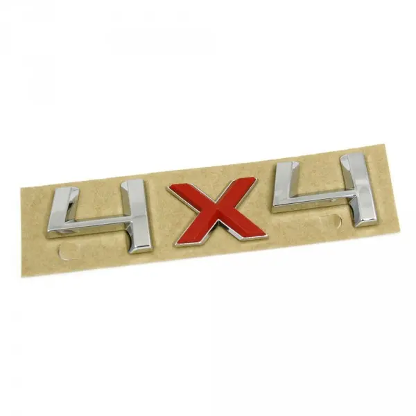 Emblem Skoda 4x4 | Glossy Chrome / Tornado Red