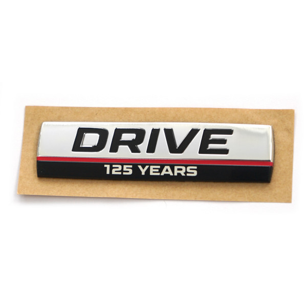 Emblem Skoda Drive 125 Years | Rally Black / Blue-Gray metallic / Special Chrome