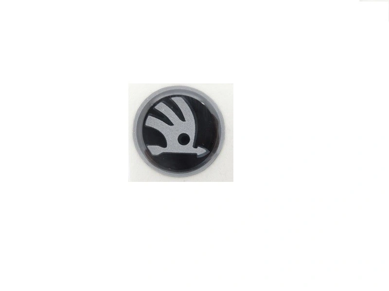 Emblem Skoda | Silver / Black - Original Škoda emblem / logo til bilnøkkel – 11 mm – bilde 2